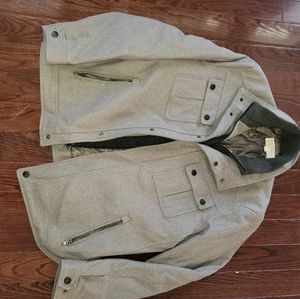  Men's Michael Kors Tan Wool Coat Jacket XL